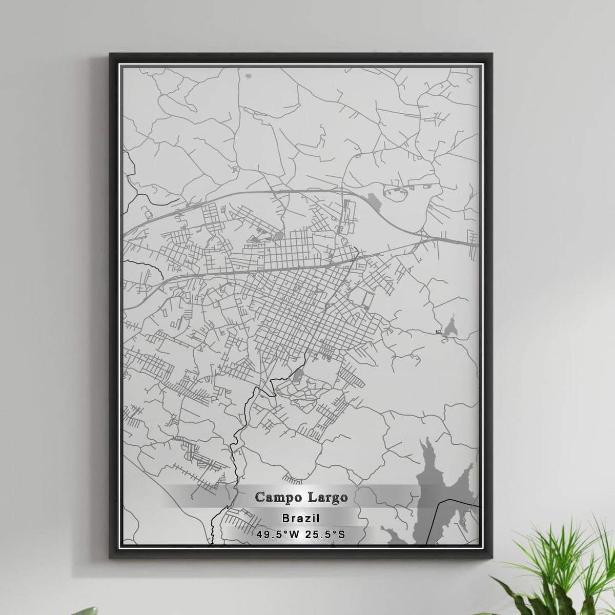 ROAD MAP OF CAMPO LARGO, BRAZIL BY MAPBAKES