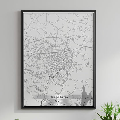 ROAD MAP OF CAMPO LARGO, BRAZIL BY MAPBAKES