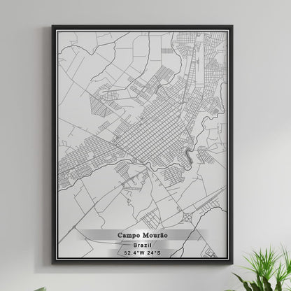 ROAD MAP OF CAMPO MOURAO, BRAZIL BY MAPBAKES
