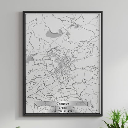ROAD MAP OF CANGUCU, BRAZIL BY MAPBAKES