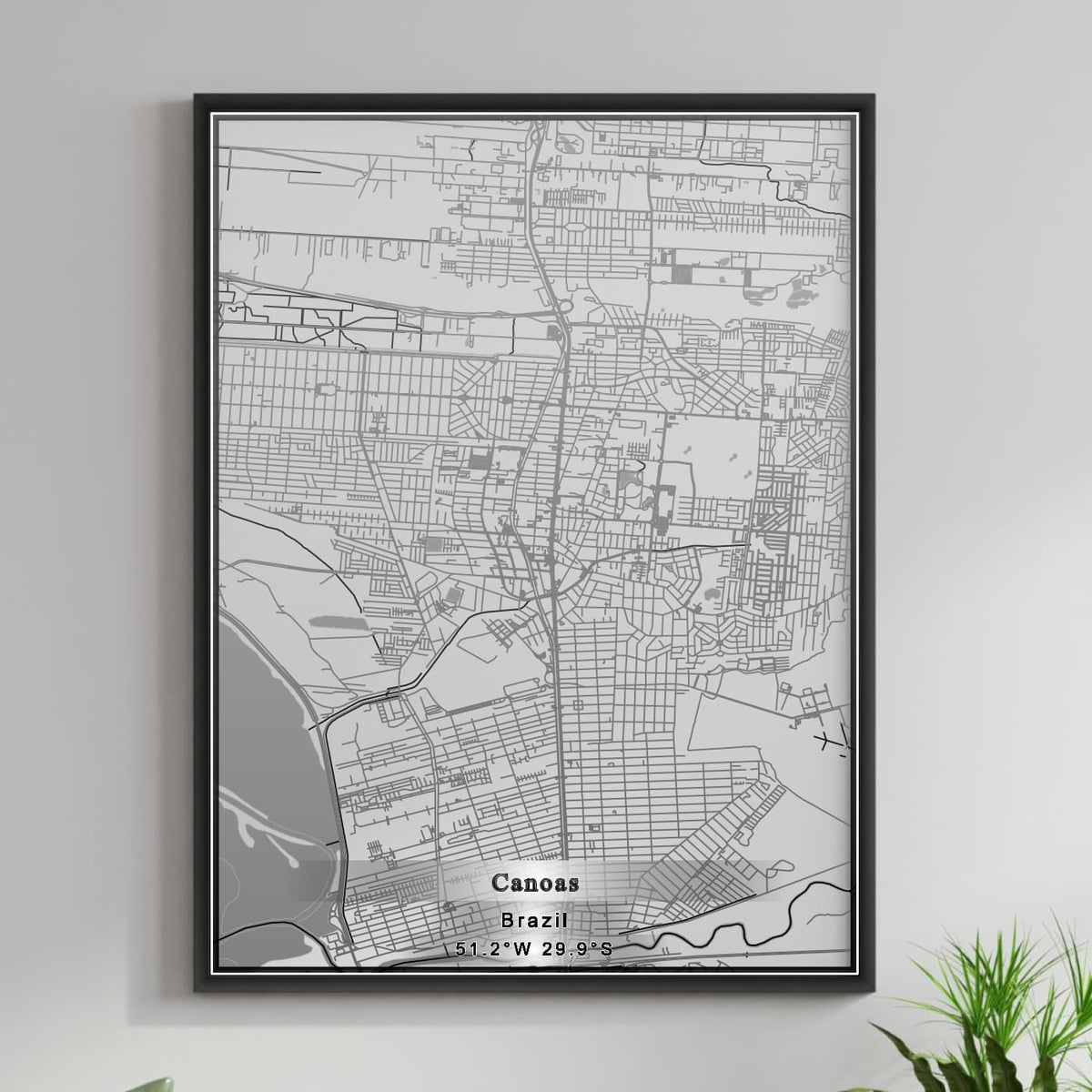 ROAD MAP OF CANOAS, BRAZIL BY MAPBAKES