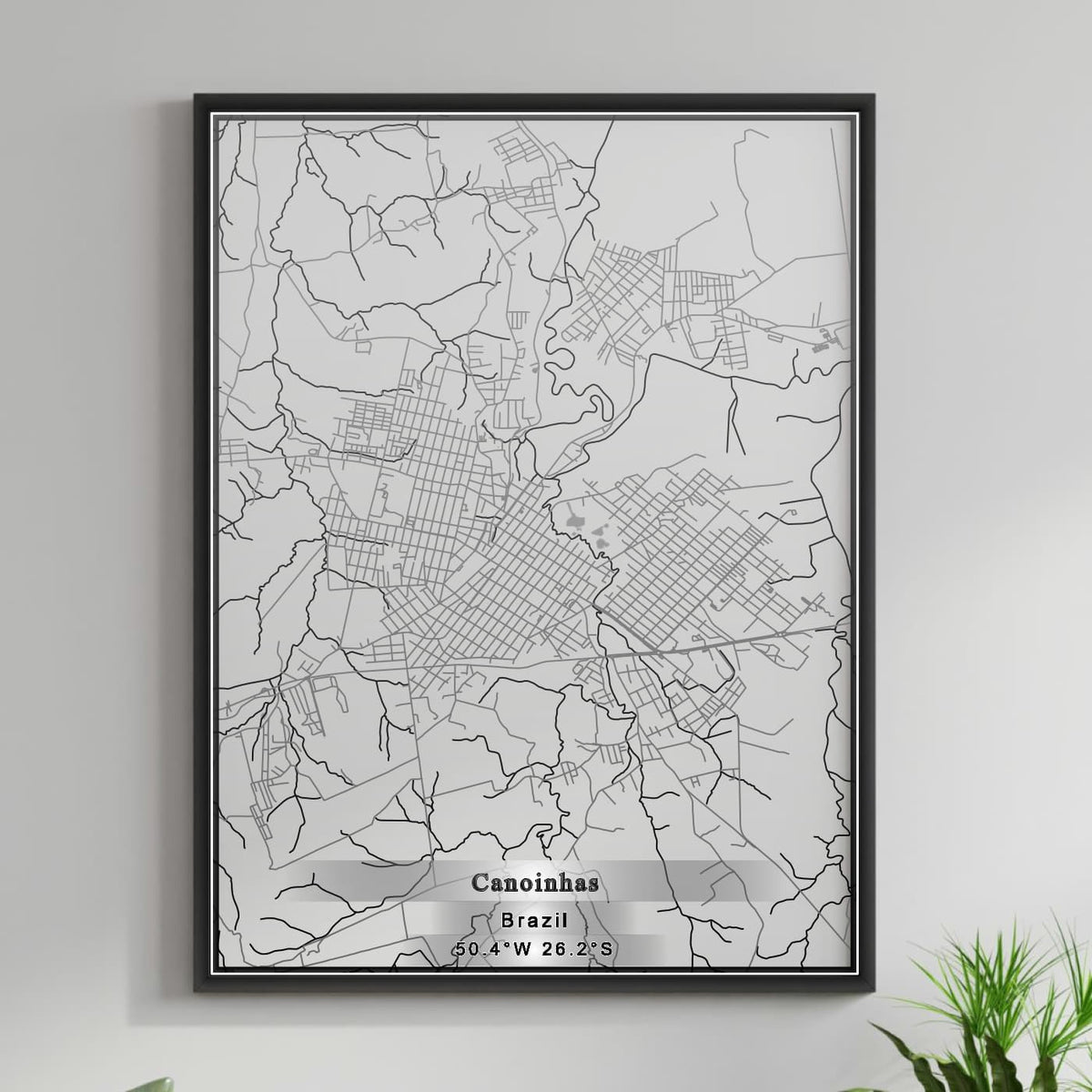 ROAD MAP OF CANOINHAS, BRAZIL BY MAPBAKES
