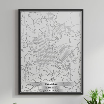 ROAD MAP OF CANOINHAS, BRAZIL BY MAPBAKES