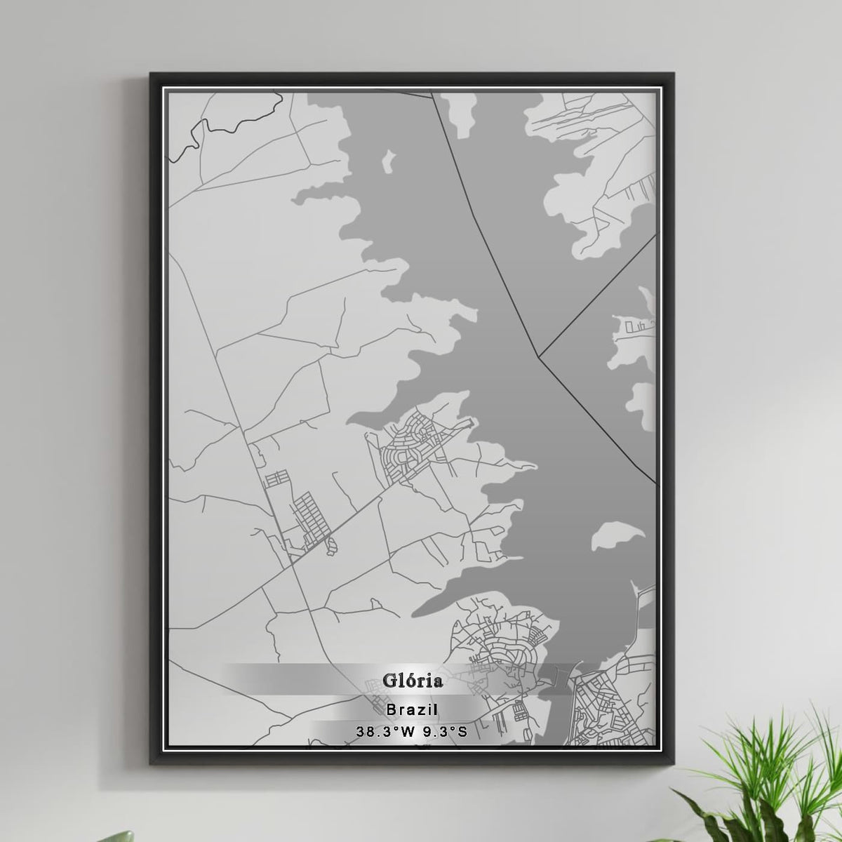 ROAD MAP OF GLORIA, BRAZIL BY MAPBAKES