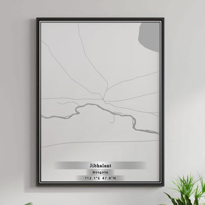 ROAD MAP OF JIBHALANT, MANGOLIA BY MAPBAKES