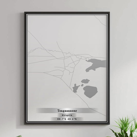 ROAD MAP OF TSAGAANDORVOLJ, MANGOLIA BY MAPBAKES