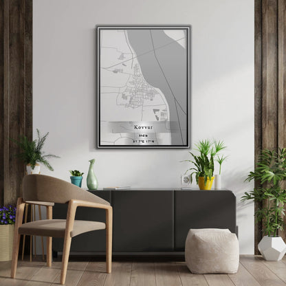 ROAD MAP OF KOVVUR, INDIA BY MAPBAKES