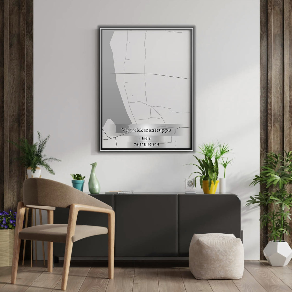 ROAD MAP OF VETTAIKKARANIRUPPU, INDIA BY MAPBAKES