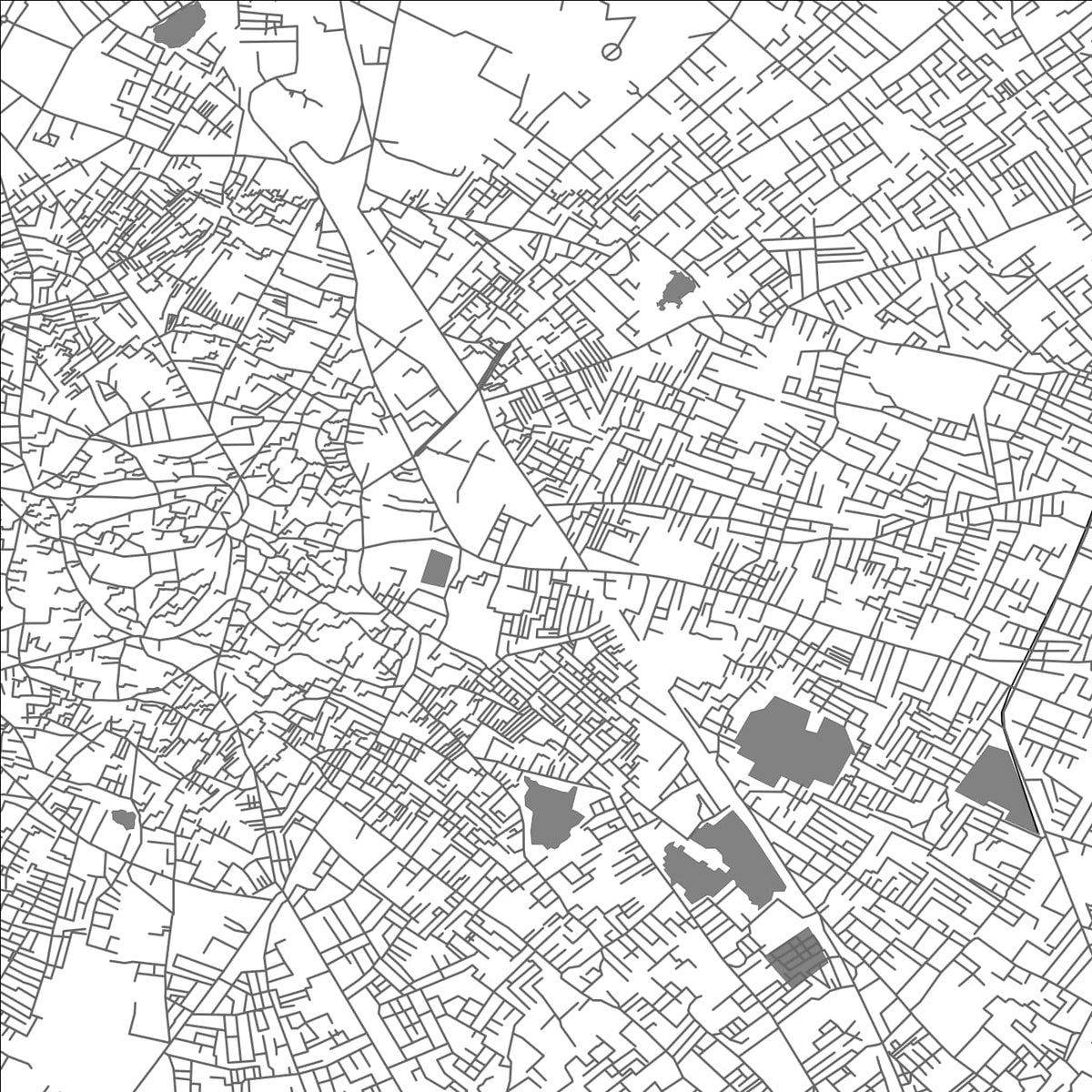 ROAD MAP OF ALIGARH, INDIA BY MAPBAKES