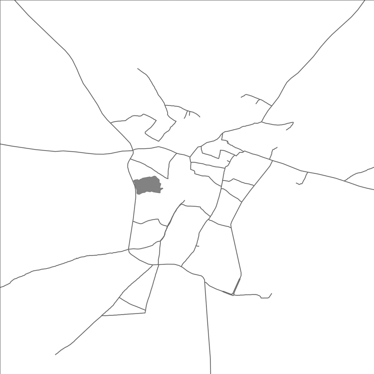 ROAD MAP OF AMROHA, INDIA BY MAPBAKES