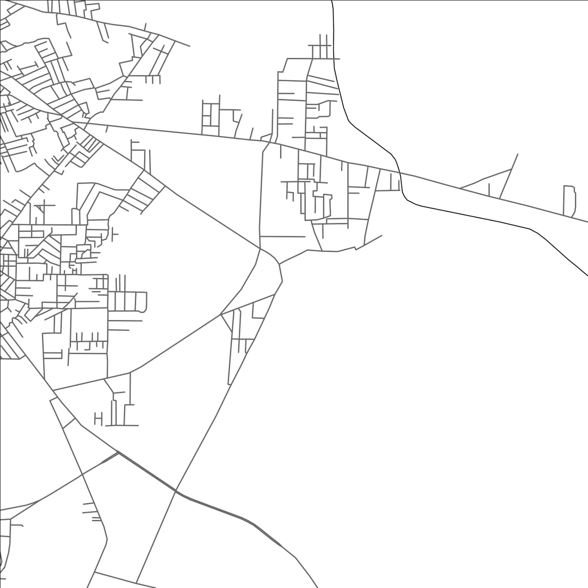 ROAD MAP OF BAJWARA, INDIA BY MAPBAKES