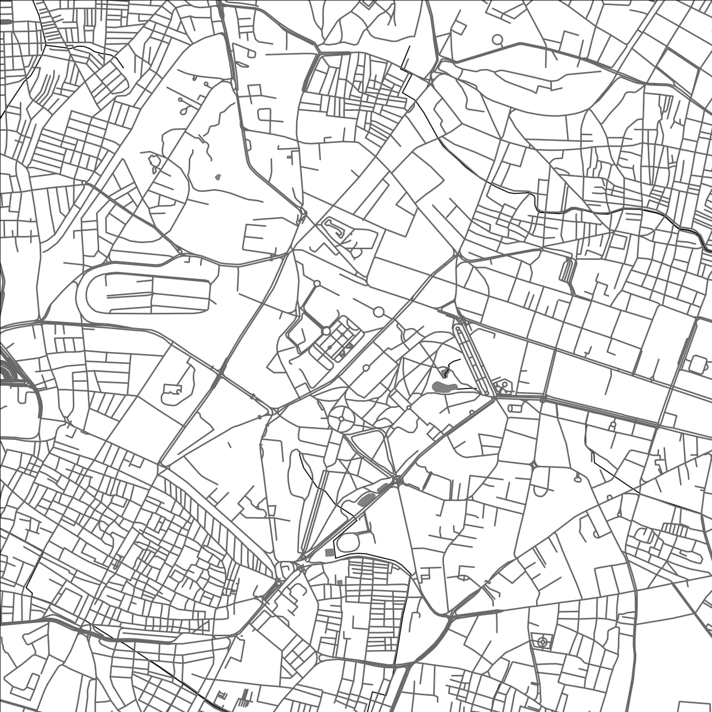 ROAD MAP OF BANGALORE, INDIA BY MAPBAKES