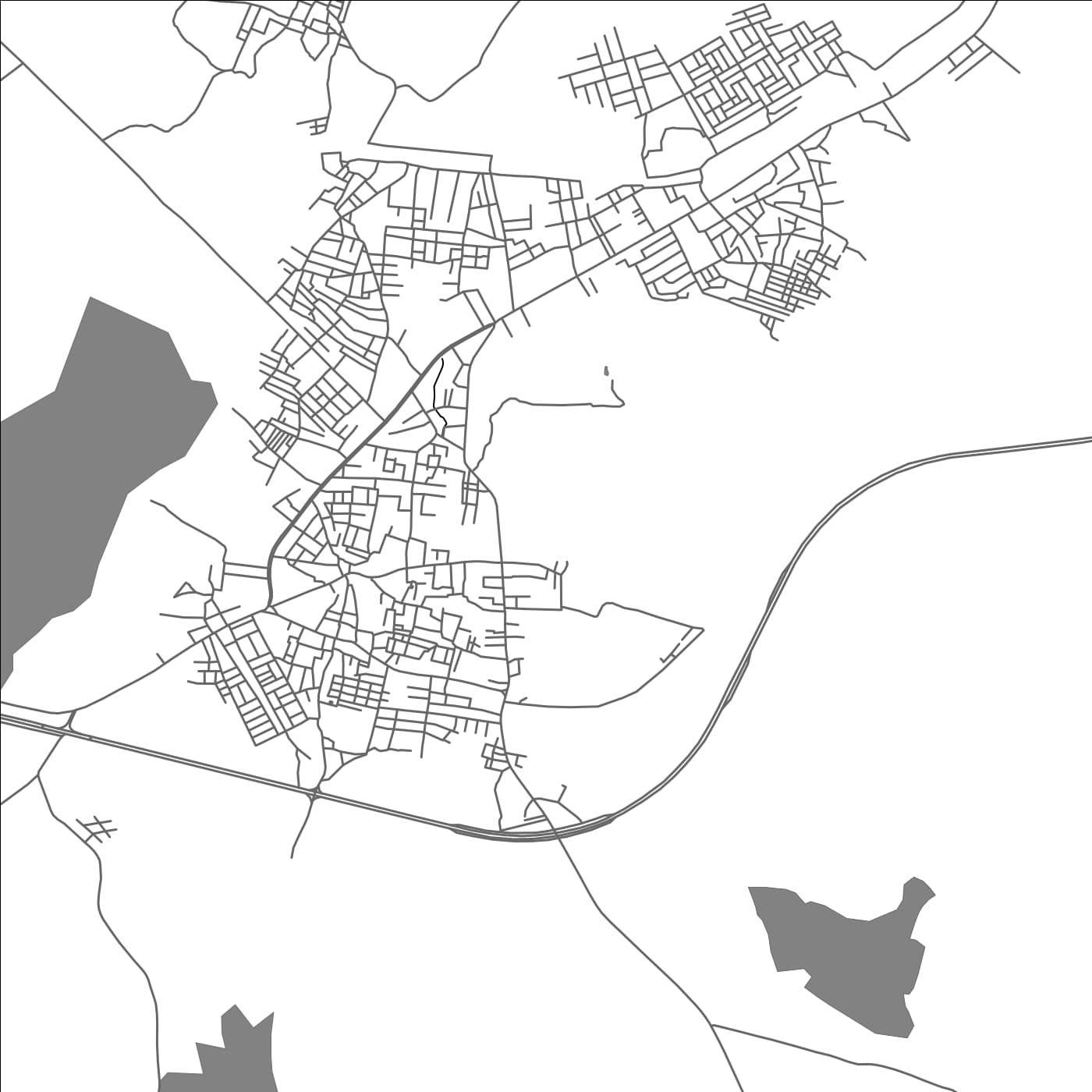 ROAD MAP OF BHONGIR, INDIA BY MAPBAKES