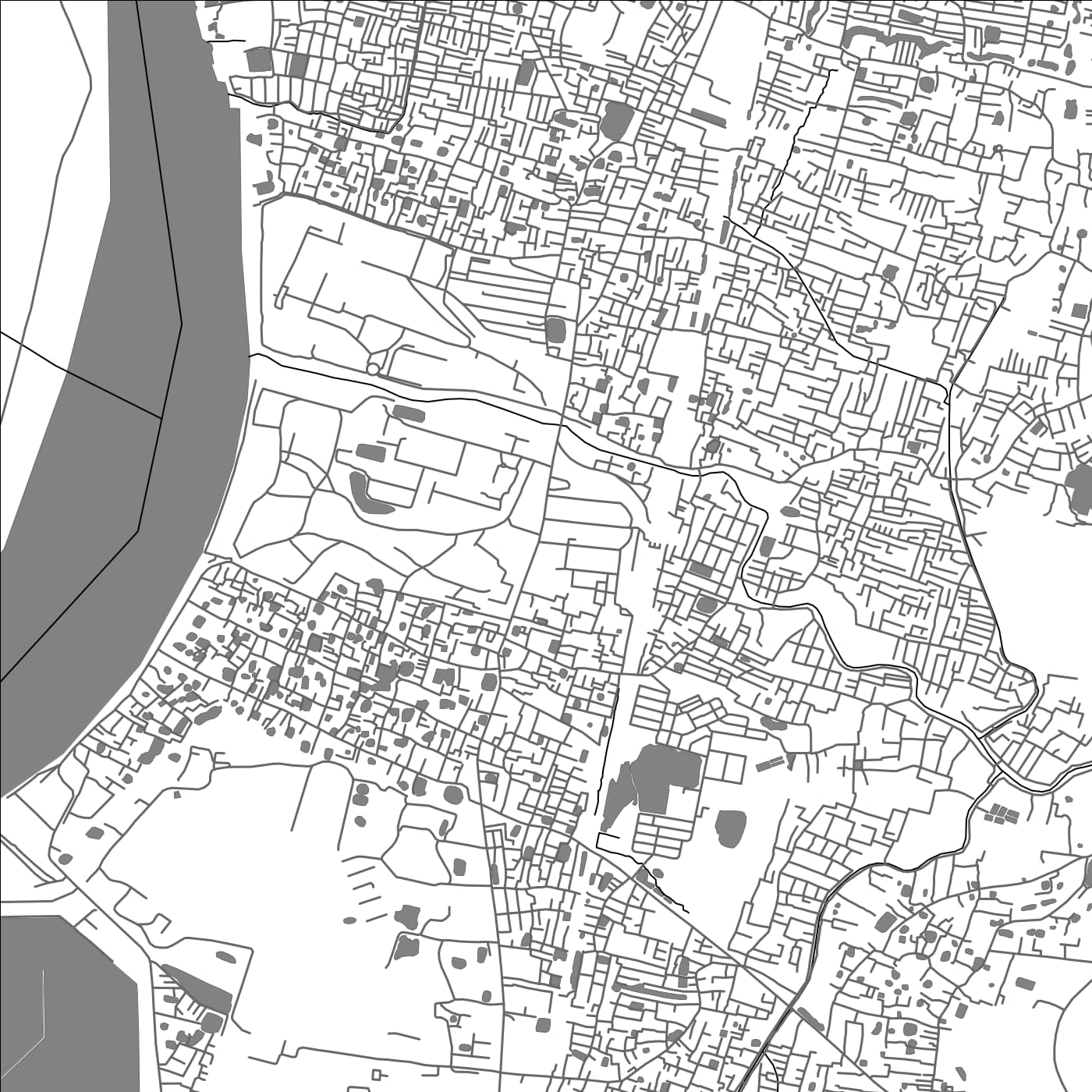 ROAD MAP OF CHAMPDANI, INDIA BY MAPBAKES