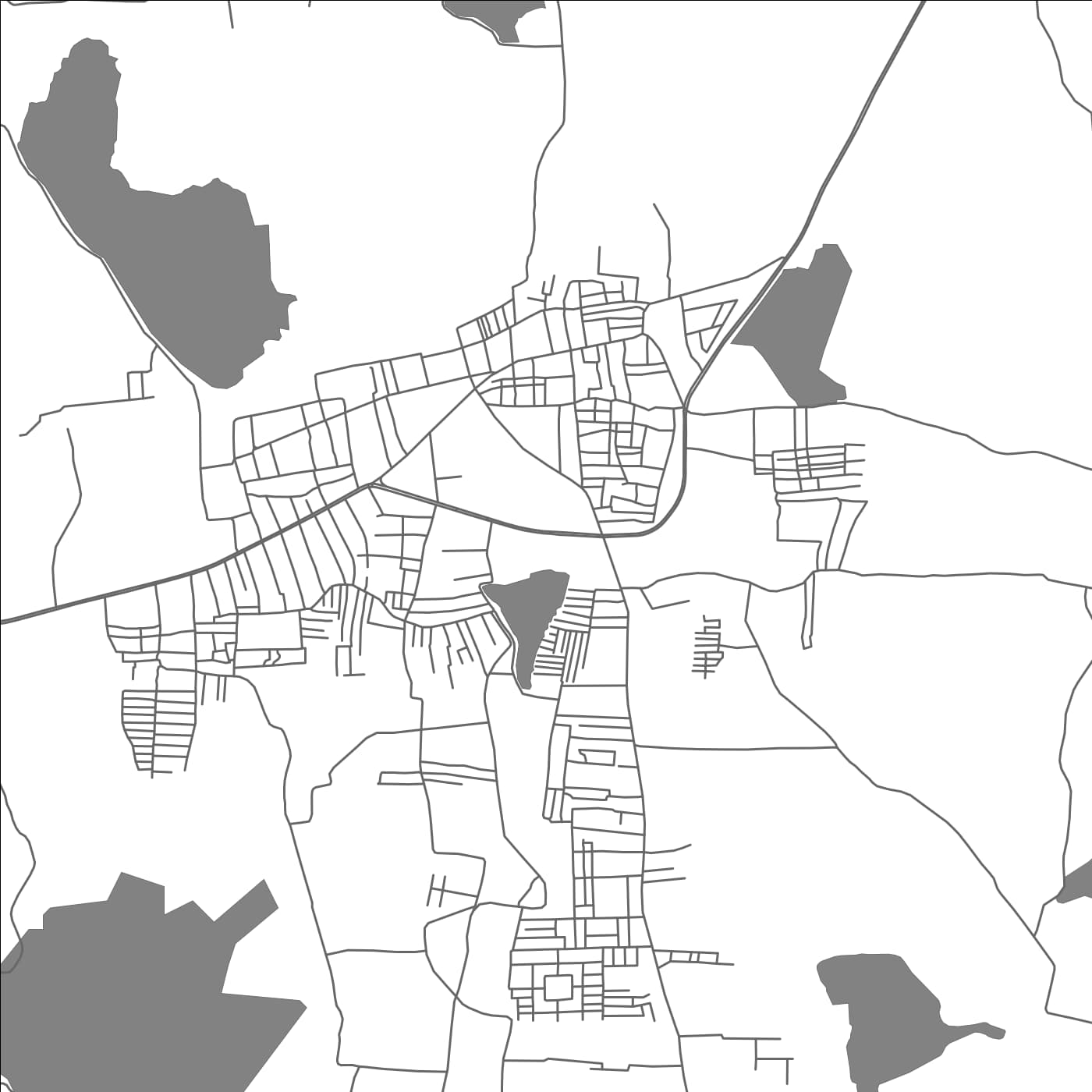 ROAD MAP OF CHANNAPATNA, INDIA BY MAPBAKES