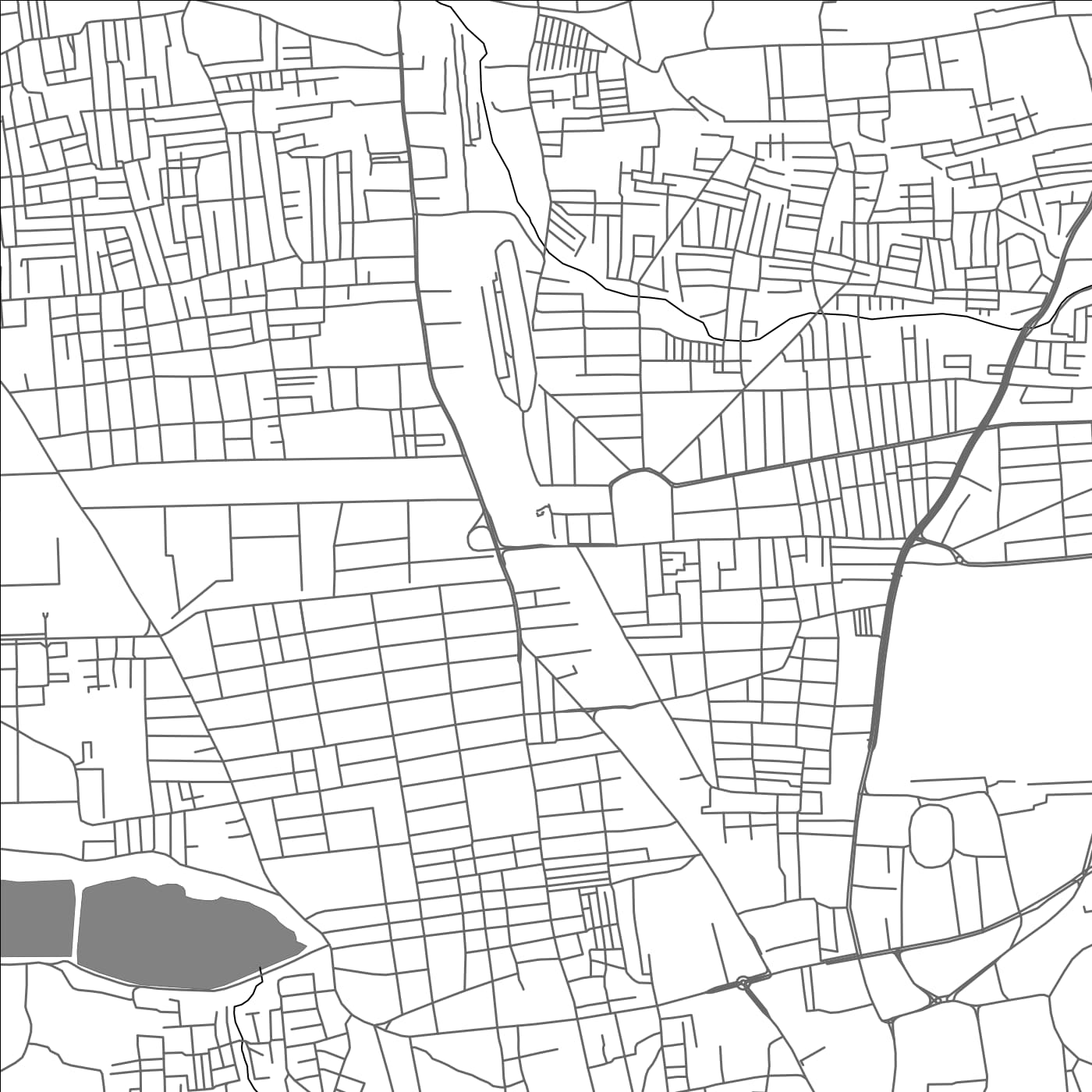 ROAD MAP OF COIMBATORE, INDIA BY MAPBAKES