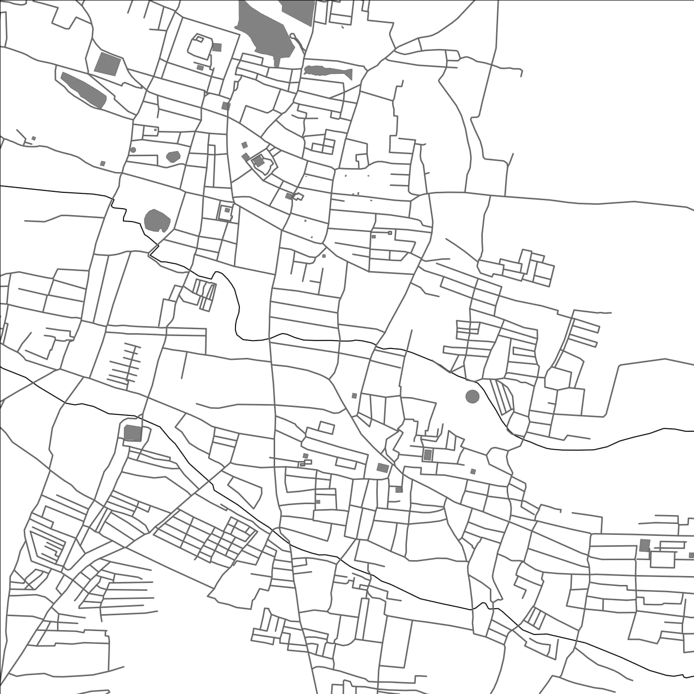 ROAD MAP OF CONJEEVERAM, INDIA BY MAPBAKES