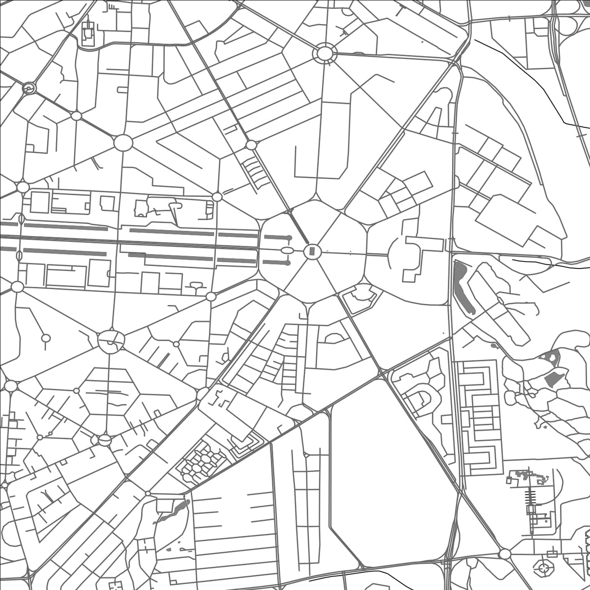 ROAD MAP OF DELHI, INDIA BY MAPBAKES
