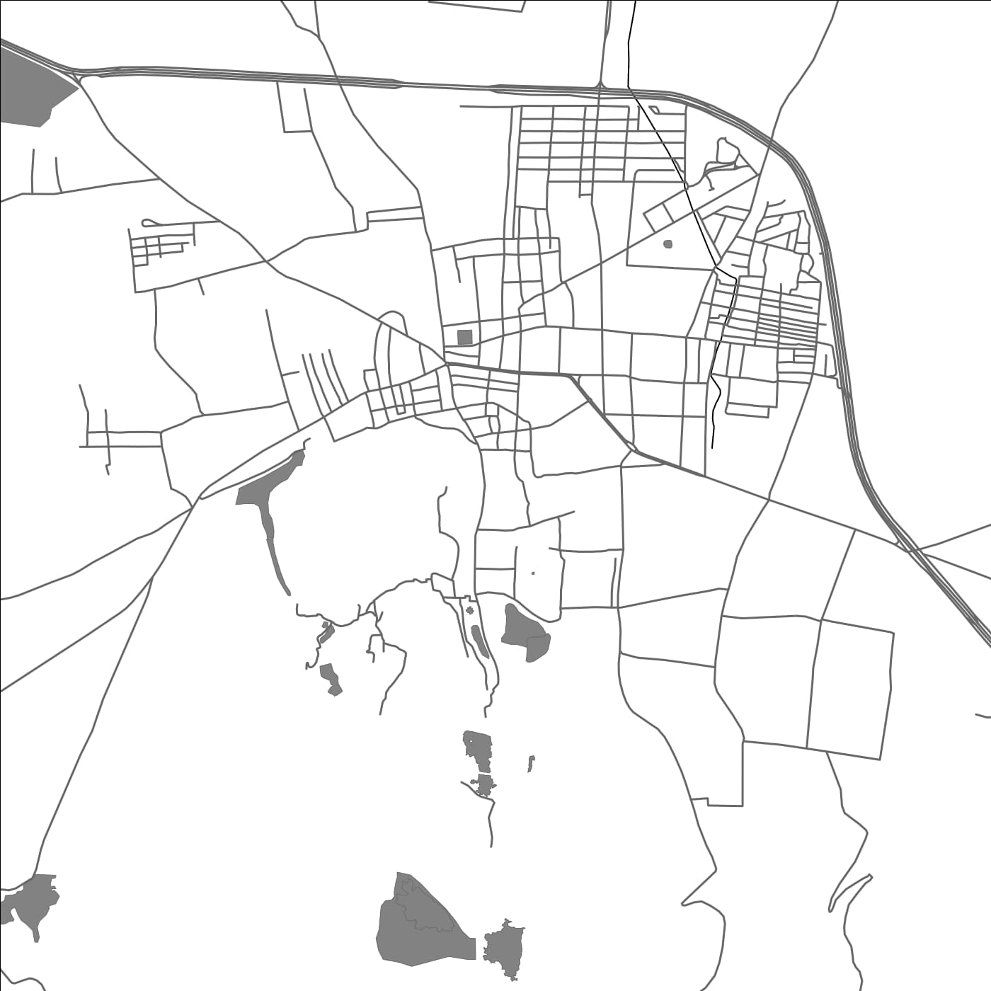 ROAD MAP OF DODDA SIDDAVVANAHALLI, INDIA BY MAPBAKES