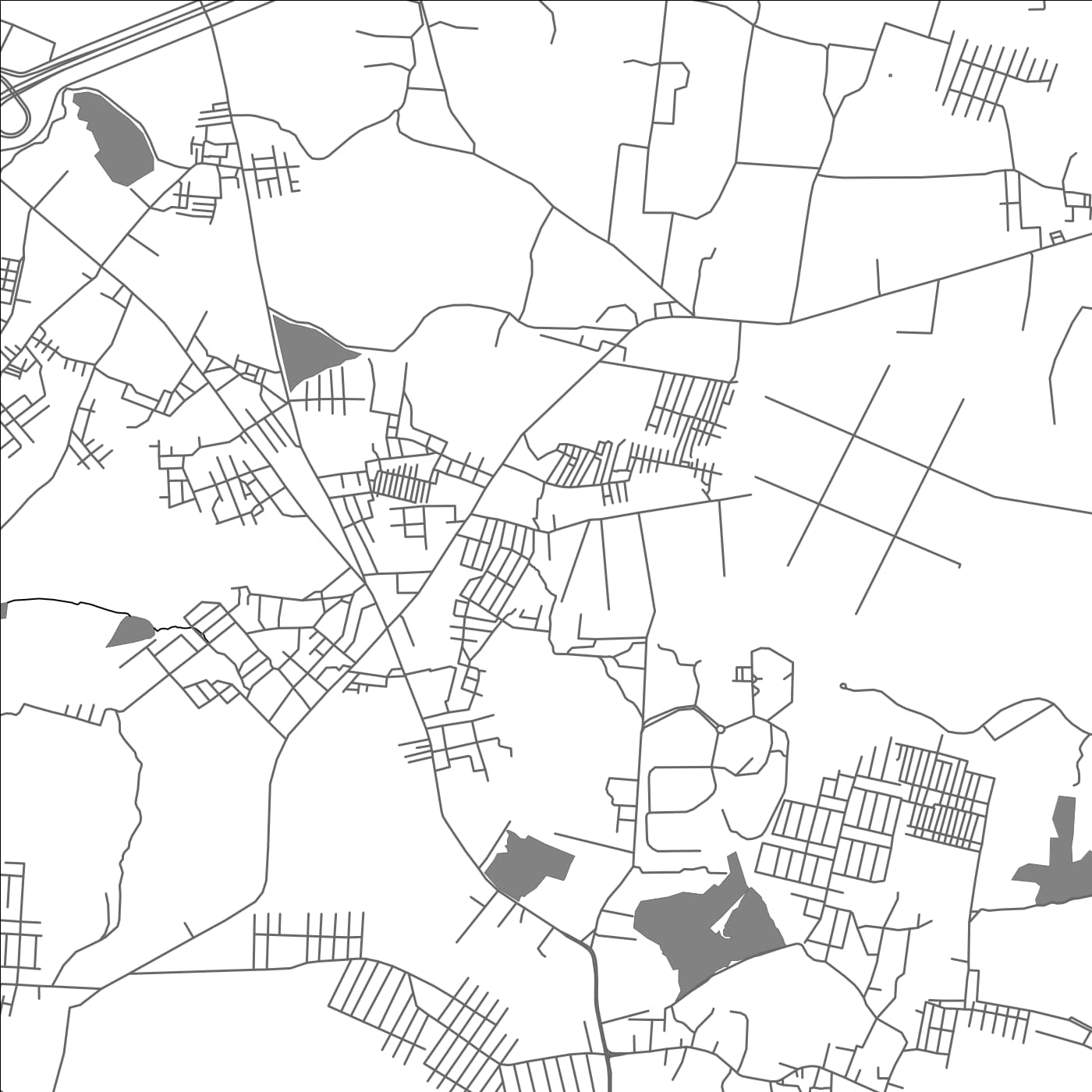 ROAD MAP OF DUNDIGAL, INDIA BY MAPBAKES