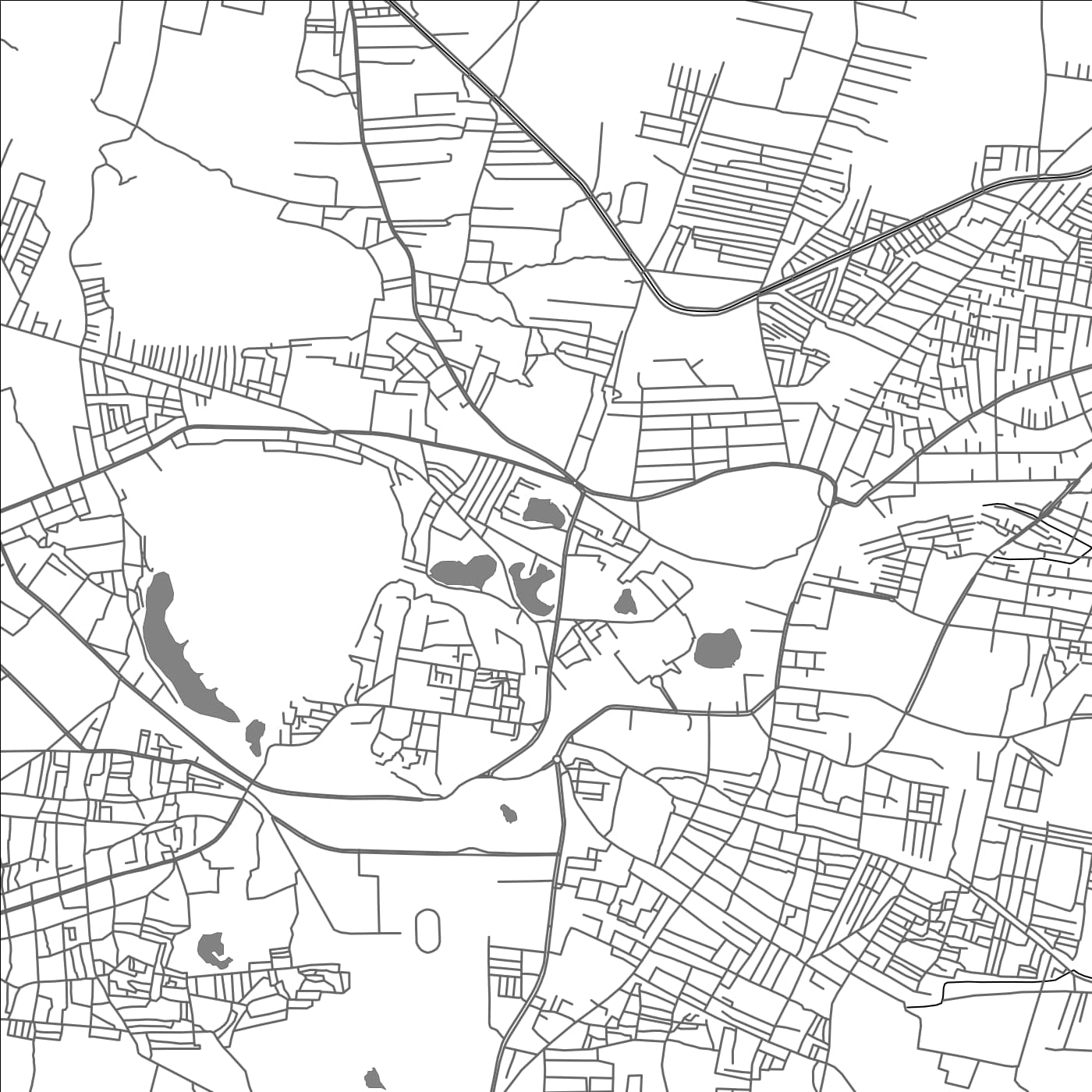 ROAD MAP OF EMMIGANURU, INDIA BY MAPBAKES