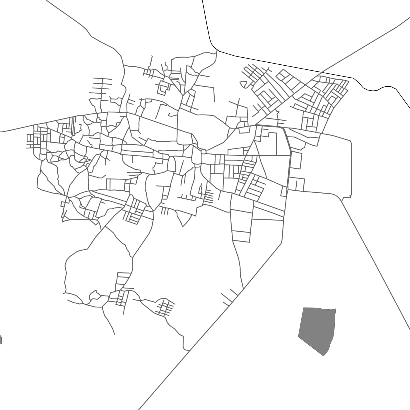 ROAD MAP OF GADWAL, INDIA BY MAPBAKES