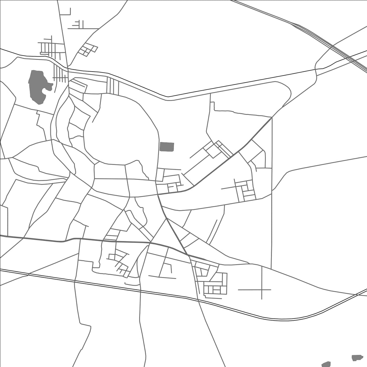 ROAD MAP OF HANSI, INDIA BY MAPBAKES
