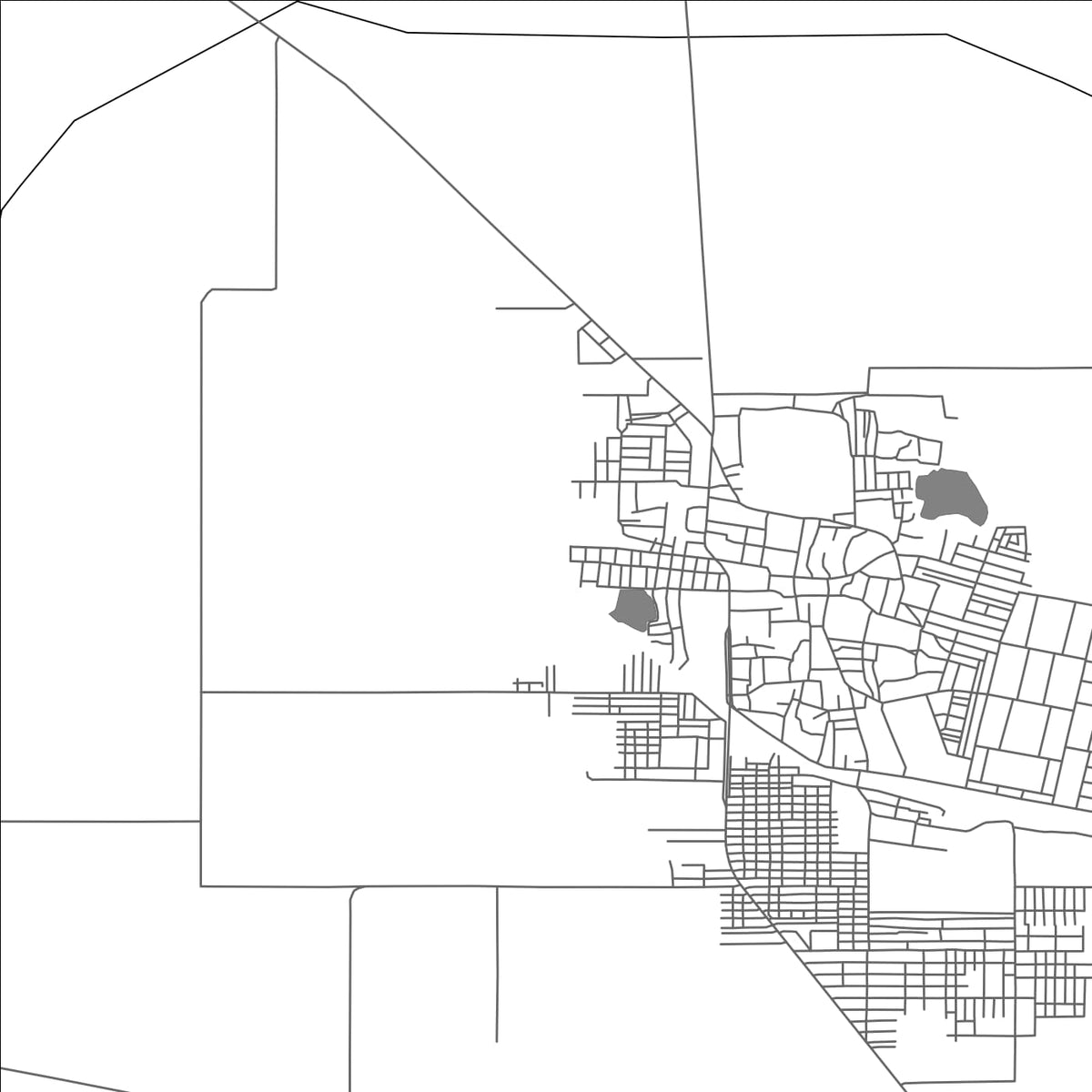 ROAD MAP OF HANUMANGARH, INDIA BY MAPBAKES