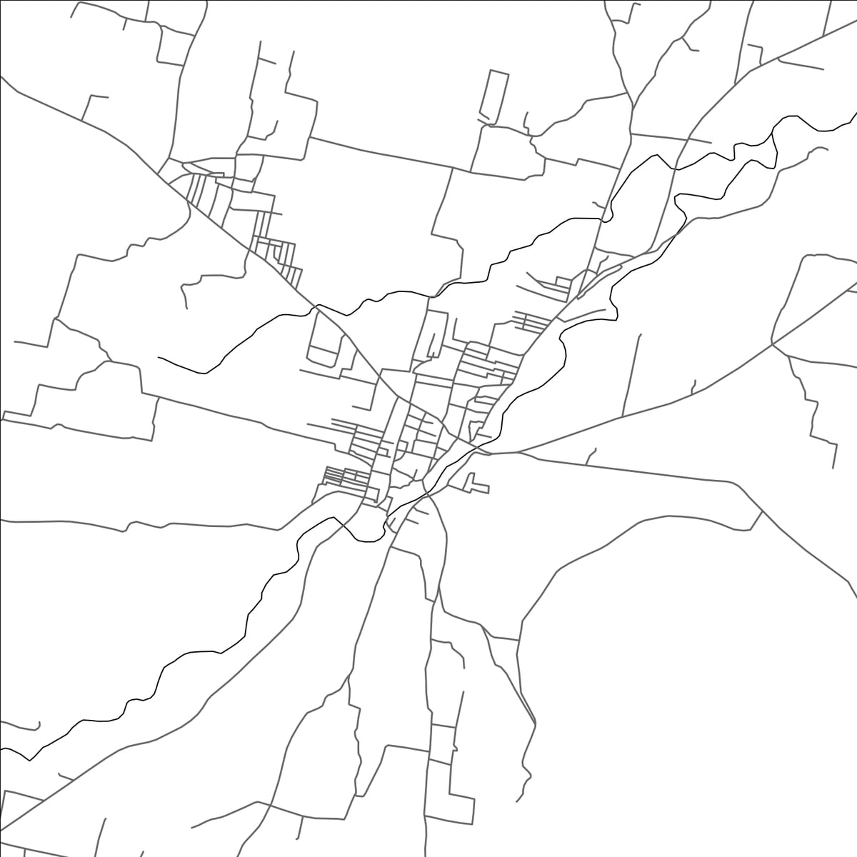 ROAD MAP OF HANUR, INDIA BY MAPBAKES