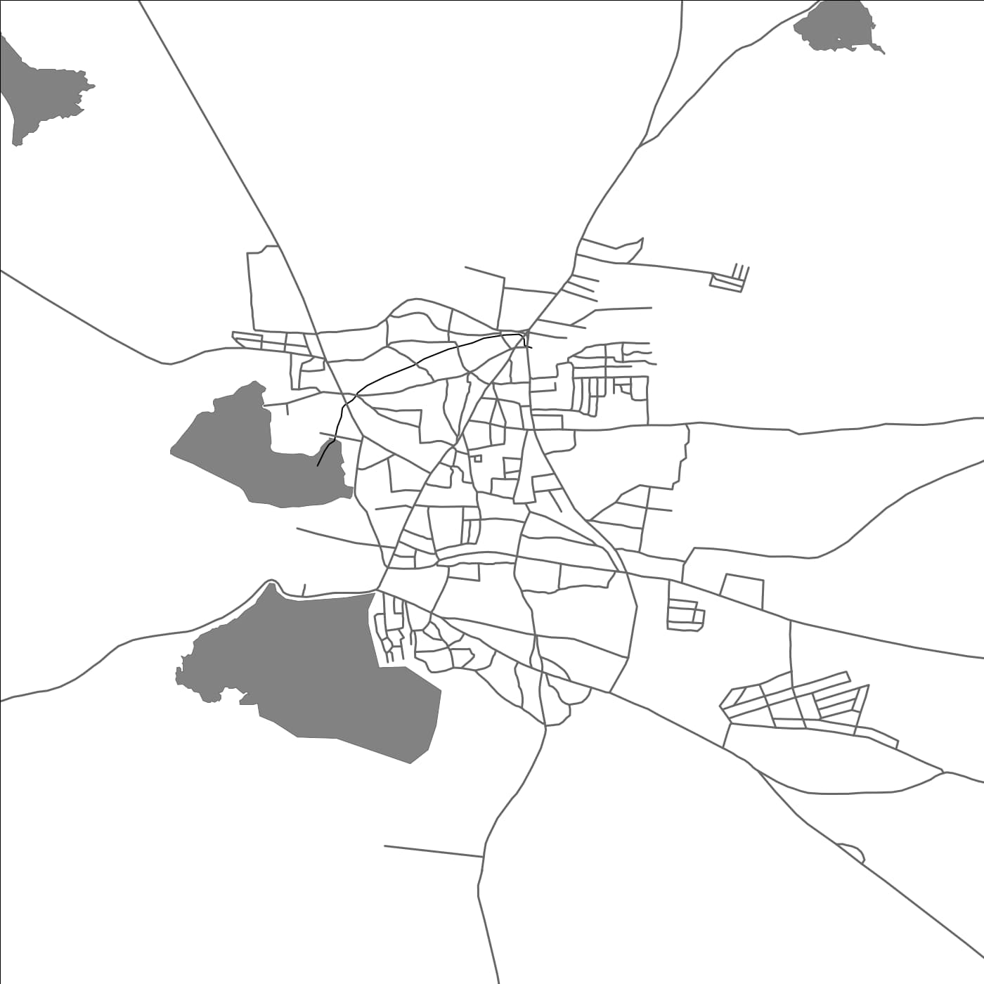 ROAD MAP OF HARPANAHALLI, INDIA BY MAPBAKES