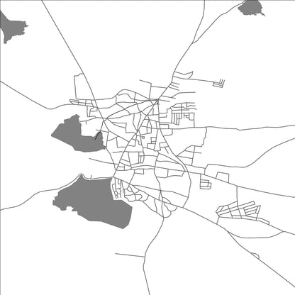 ROAD MAP OF HARPANAHALLI, INDIA BY MAPBAKES