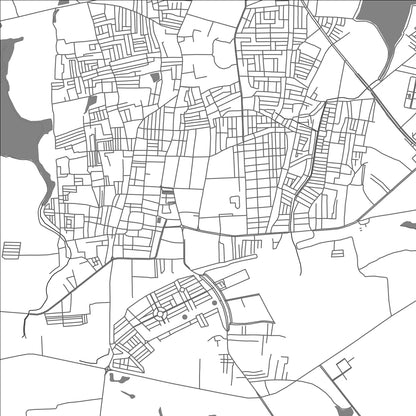 ROAD MAP OF HASSAN, INDIA BY MAPBAKES