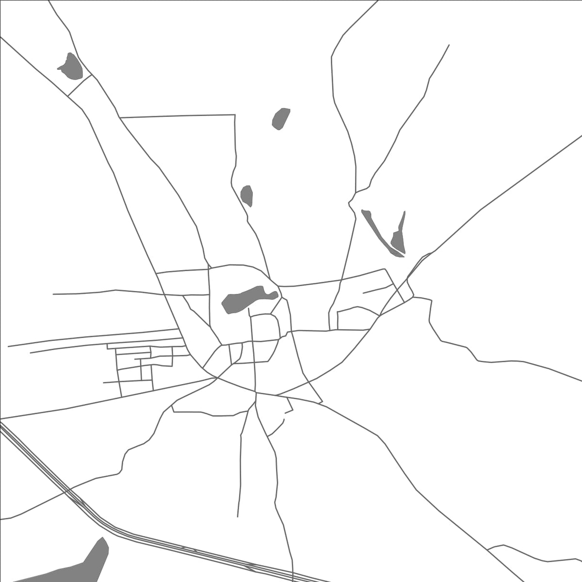ROAD MAP OF HAVERI, INDIA BY MAPBAKES