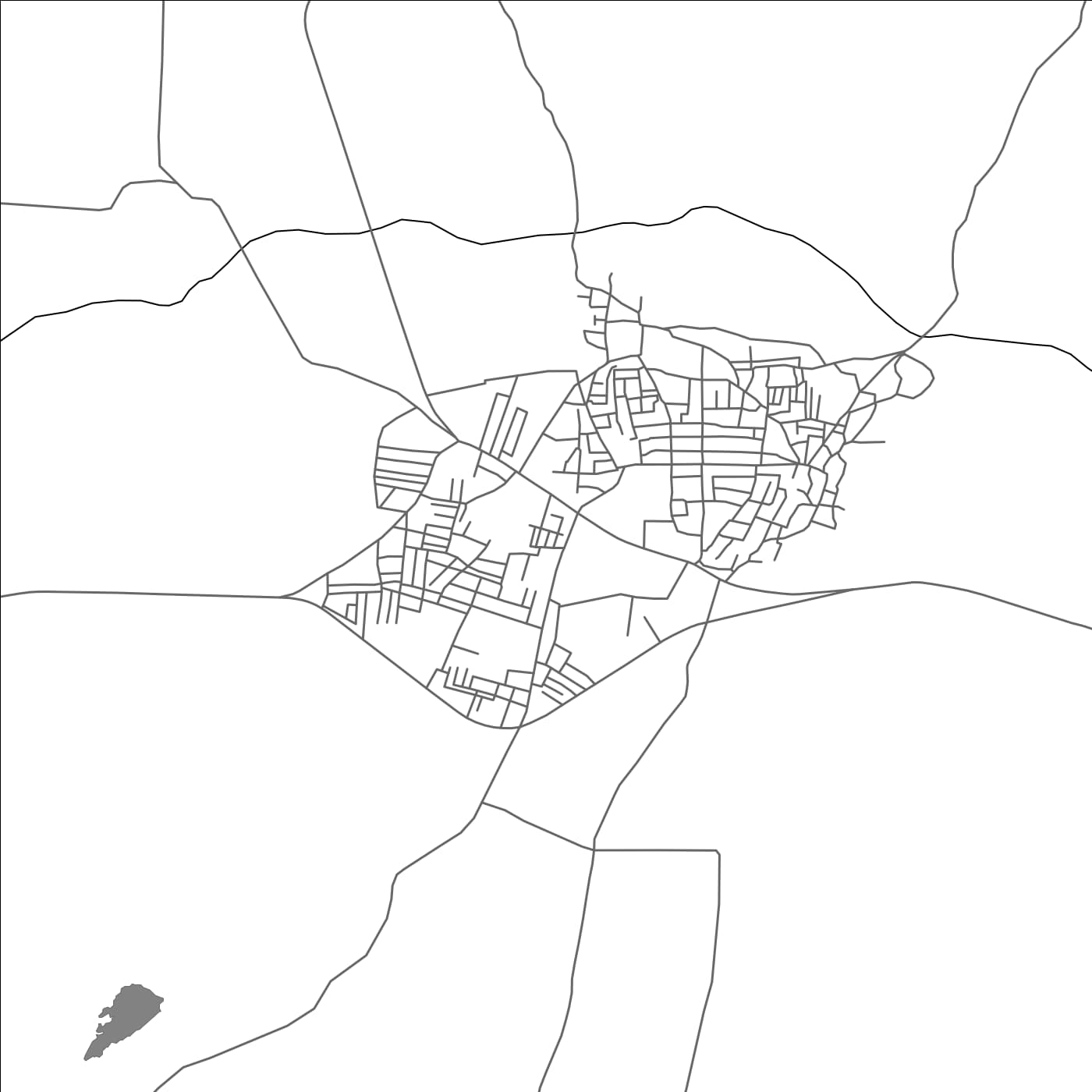 ROAD MAP OF HOMNABAD, INDIA BY MAPBAKES