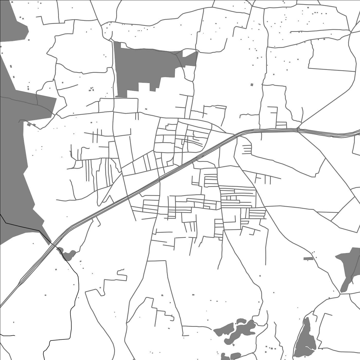 ROAD MAP OF HOSKOTE, INDIA BY MAPBAKES