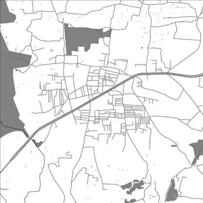 ROAD MAP OF HOSKOTE, INDIA BY MAPBAKES