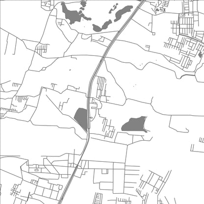 ROAD MAP OF HUNASAMARANHALLI, INDIA BY MAPBAKES