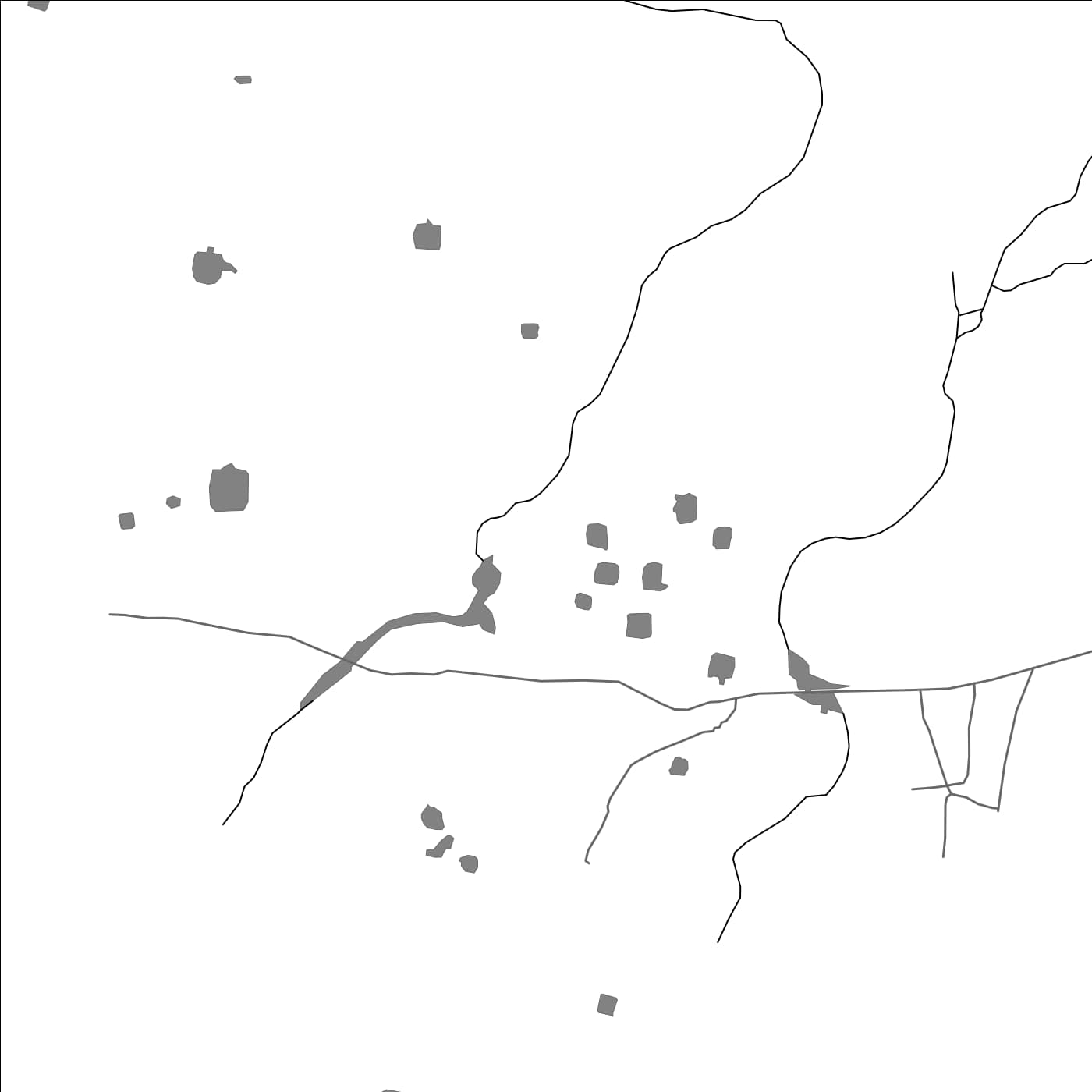 ROAD MAP OF KANHAI, INDIA BY MAPBAKES