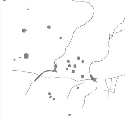 ROAD MAP OF KANHAI, INDIA BY MAPBAKES