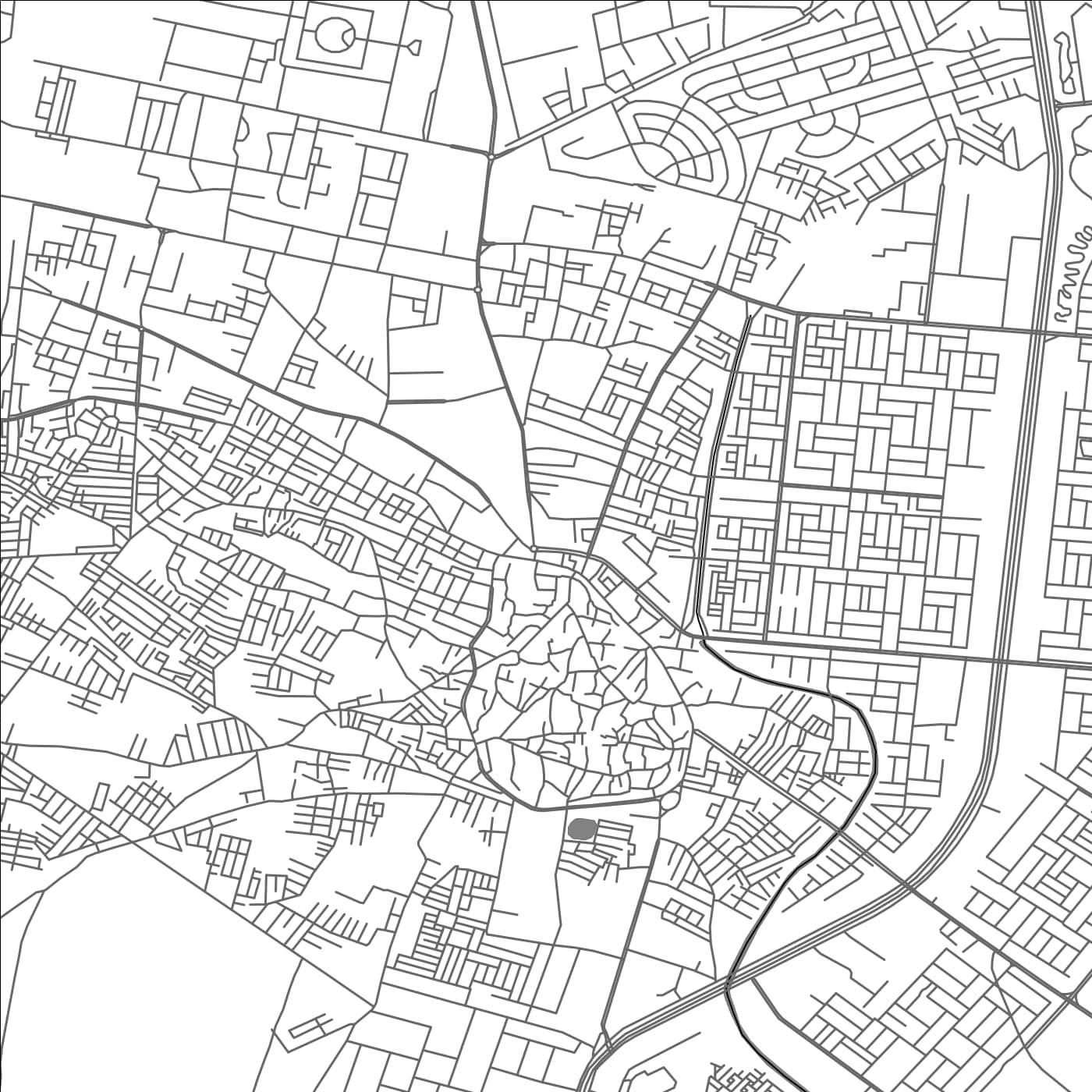 ROAD MAP OF KARNAL, INDIA BY MAPBAKES