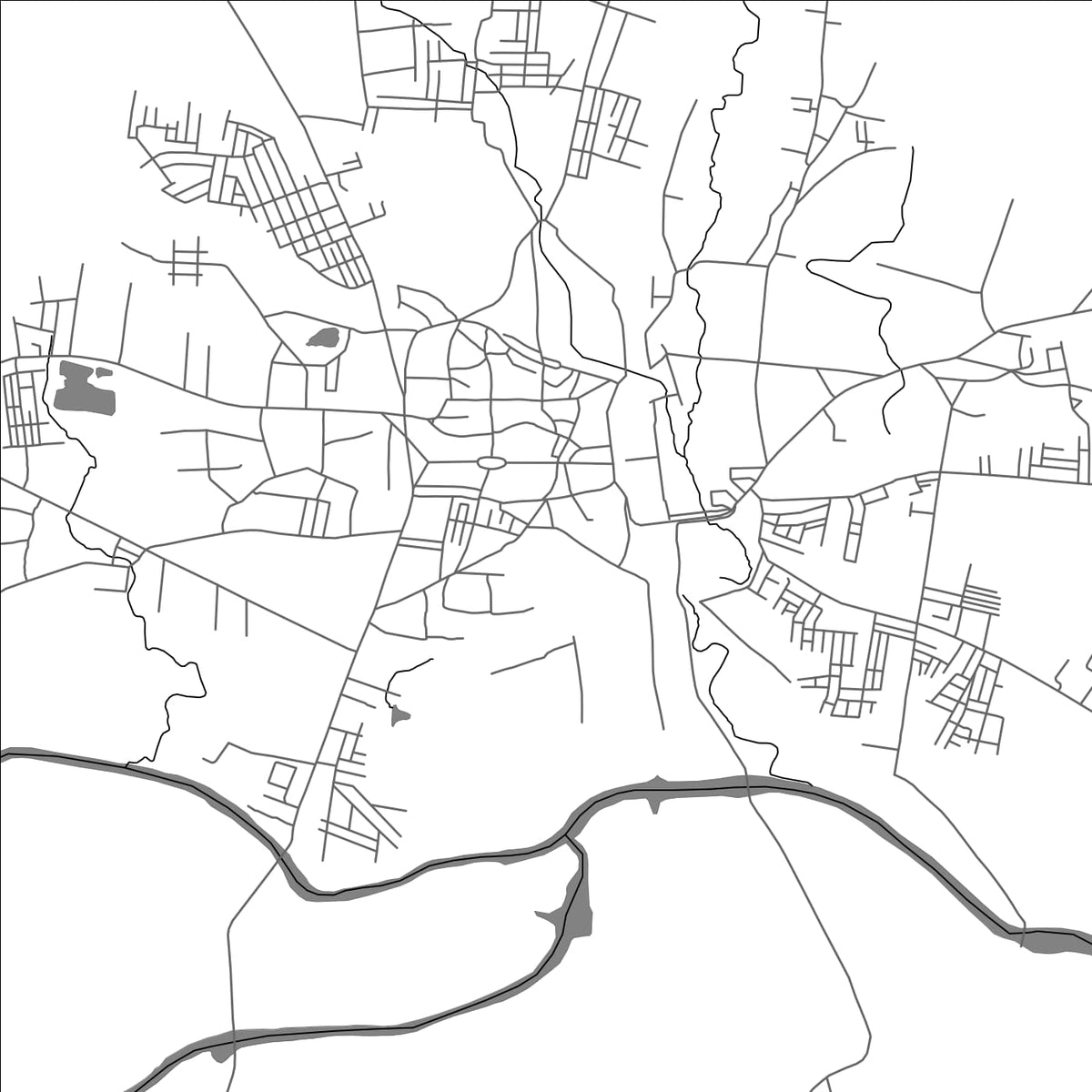 ROAD MAP OF KHANDWA, INDIA BY MAPBAKES