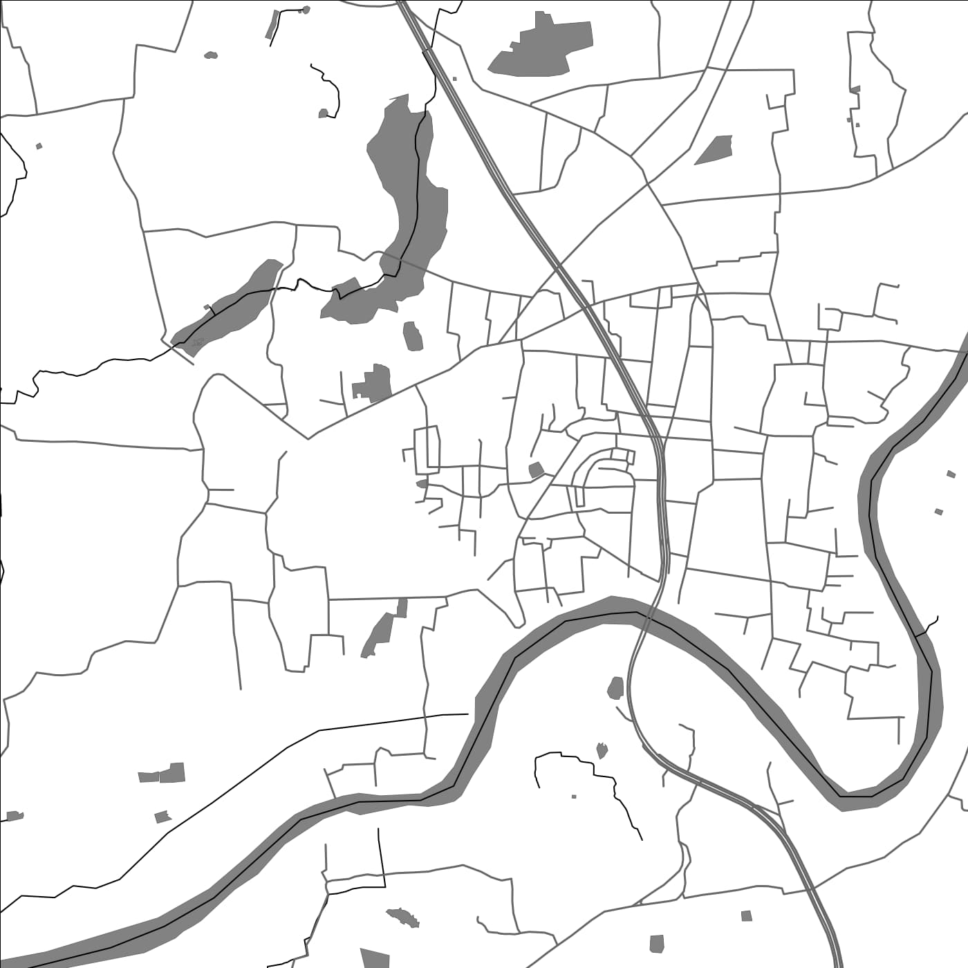 ROAD MAP OF KIZHAKE CHALAKUDI, INDIA BY MAPBAKES