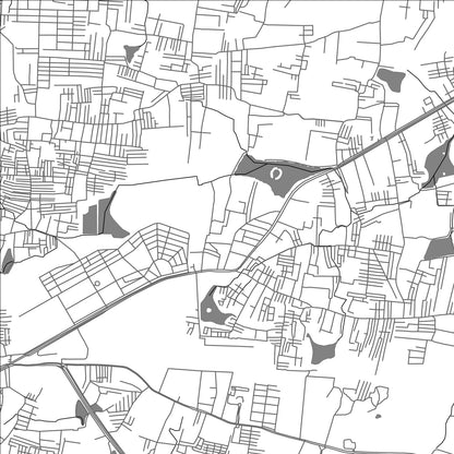 ROAD MAP OF KRISHNARAJPUR, INDIA BY MAPBAKES