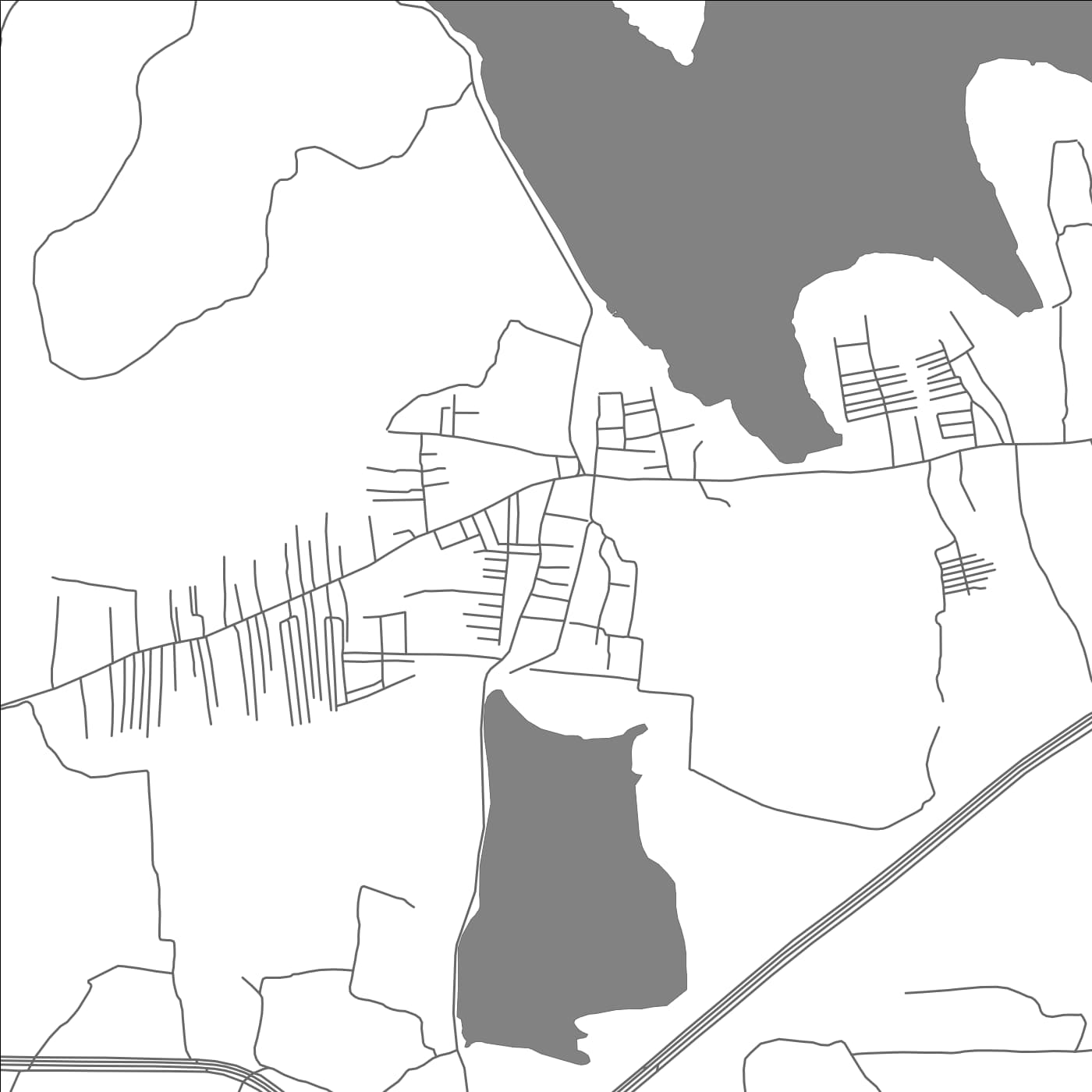 ROAD MAP OF KUNIGAL, INDIA BY MAPBAKES