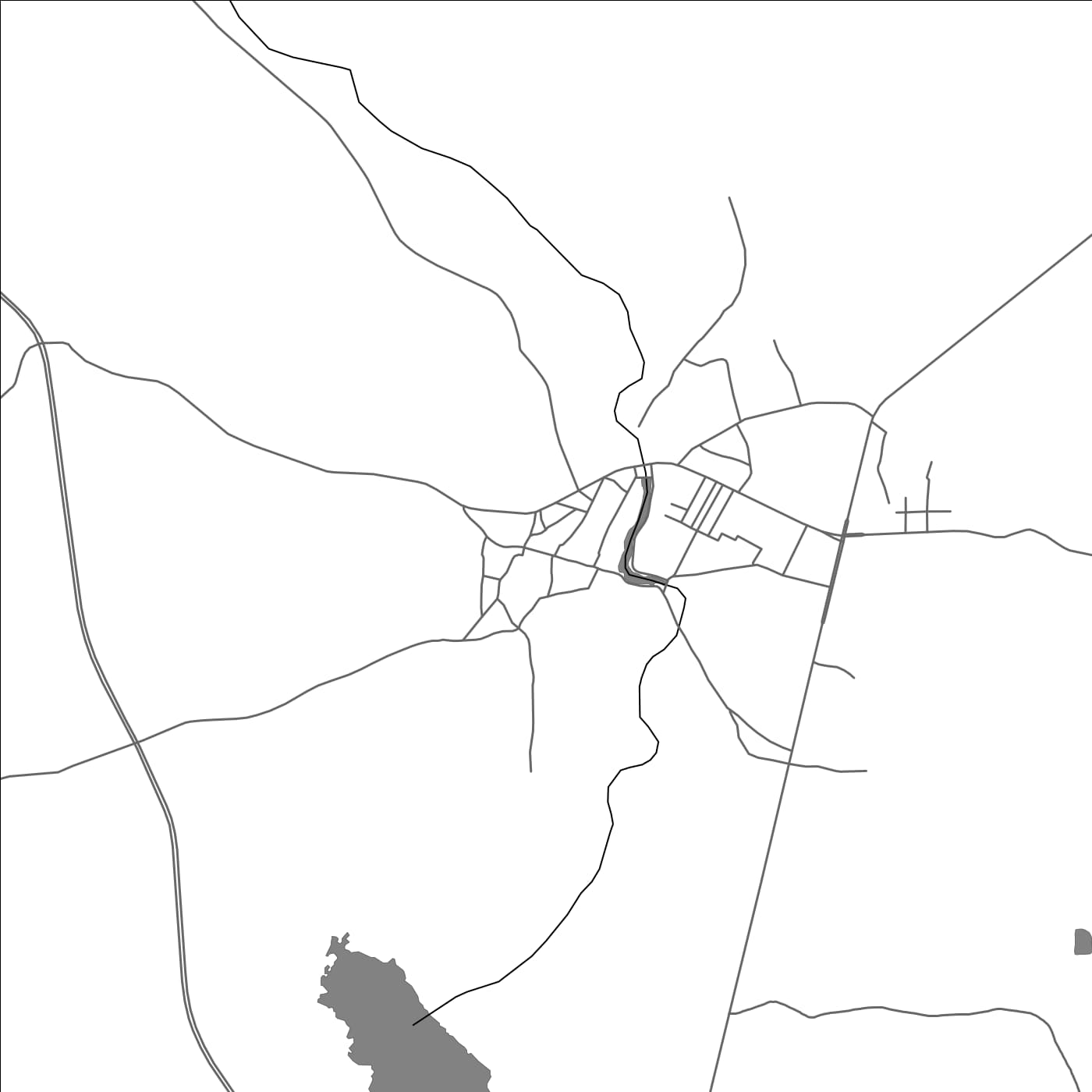 ROAD MAP OF LAKHNADON, INDIA BY MAPBAKES