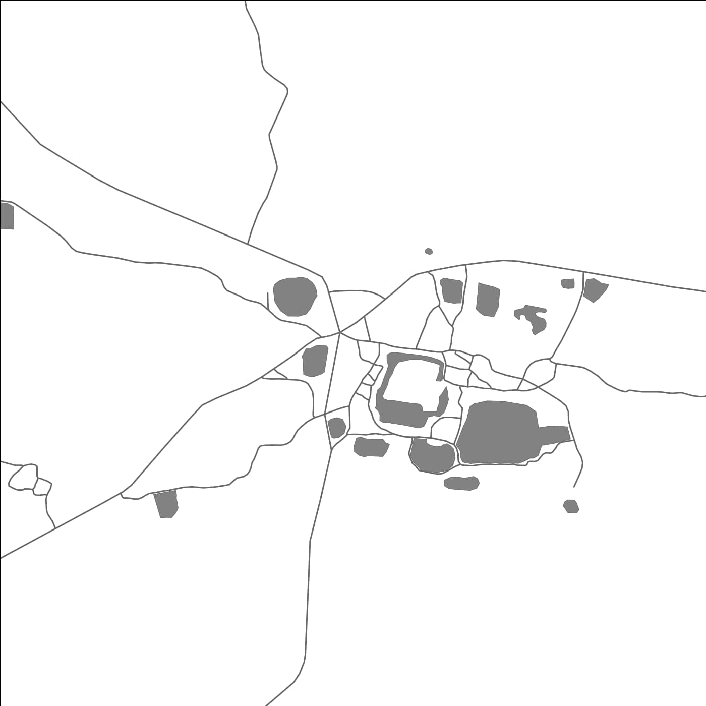 ROAD MAP OF LANJI, INDIA BY MAPBAKES