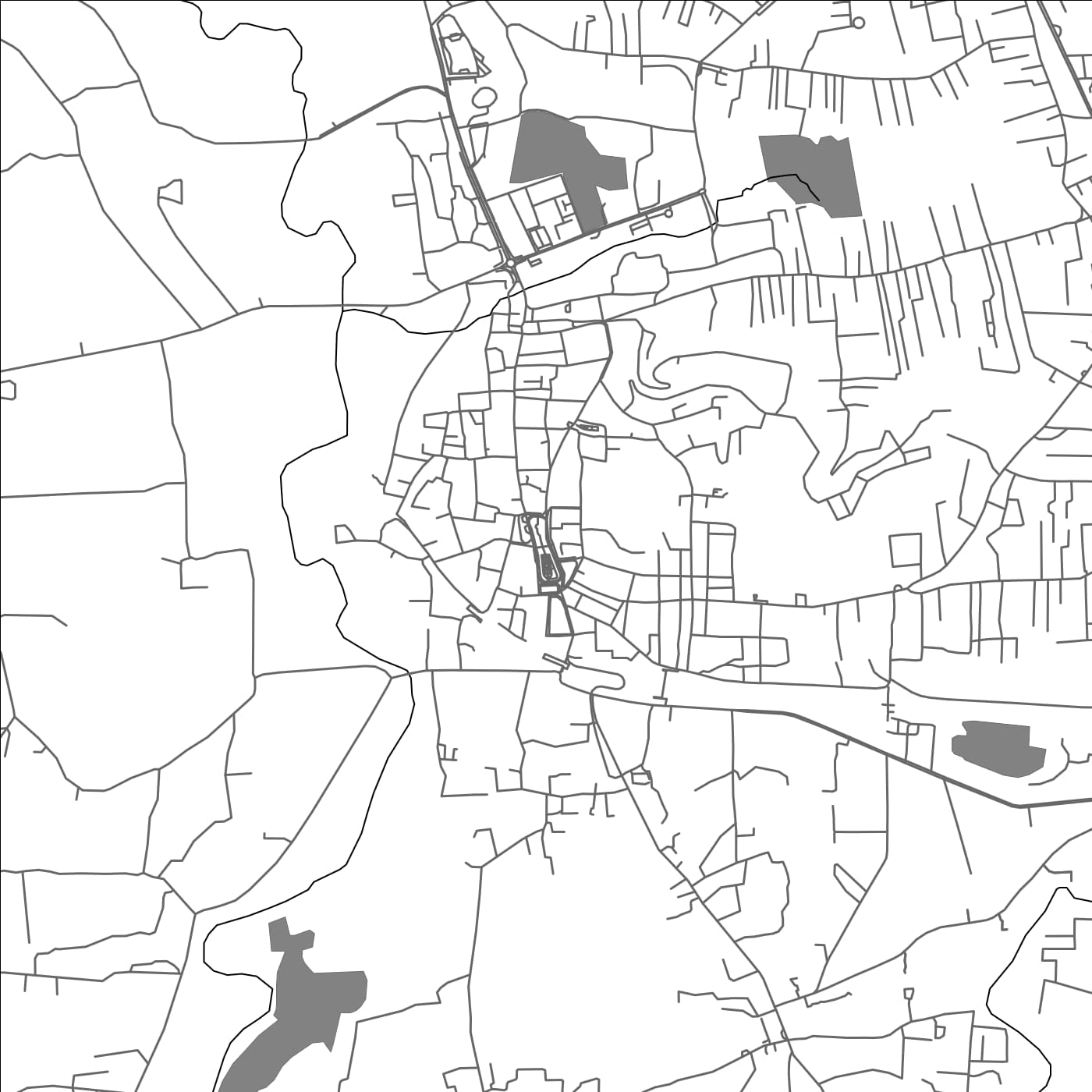 ROAD MAP OF MADGAON, INDIA BY MAPBAKES