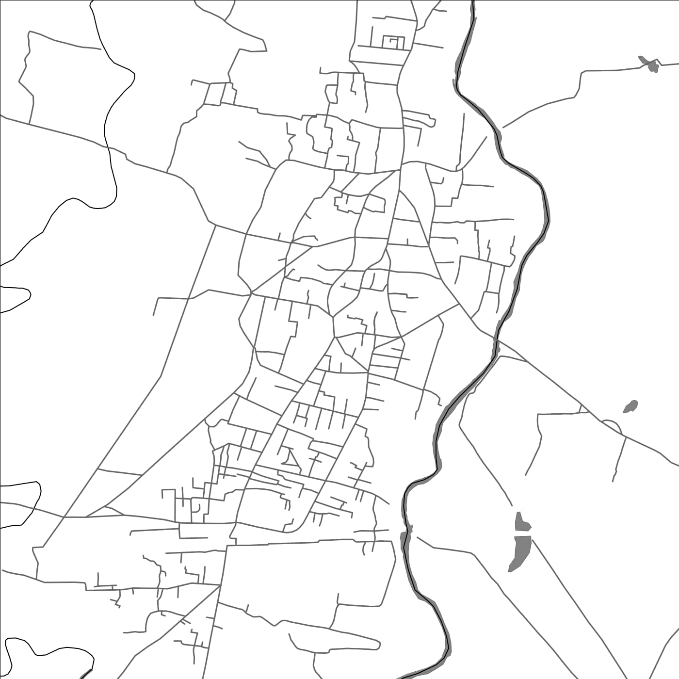 ROAD MAP OF MADHIPURA, INDIA BY MAPBAKES