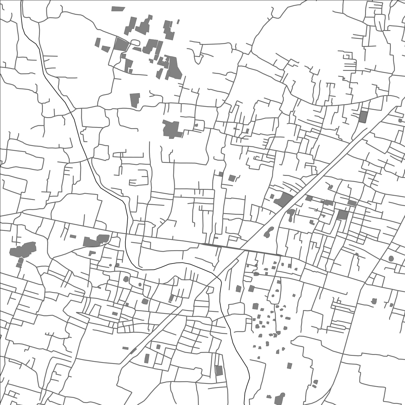 ROAD MAP OF MADHYAMGRAM, INDIA BY MAPBAKES