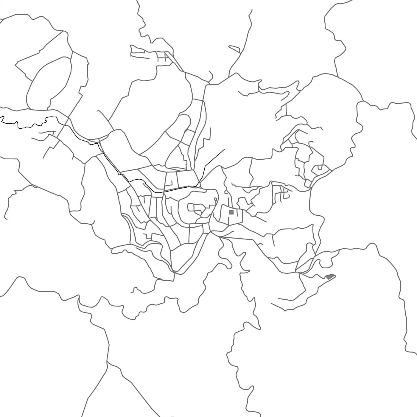 ROAD MAP OF MADIKERI, INDIA BY MAPBAKES